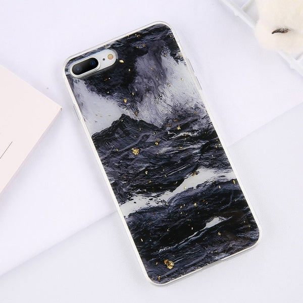 Lovebay Gold Foil Bling Marble For Phone