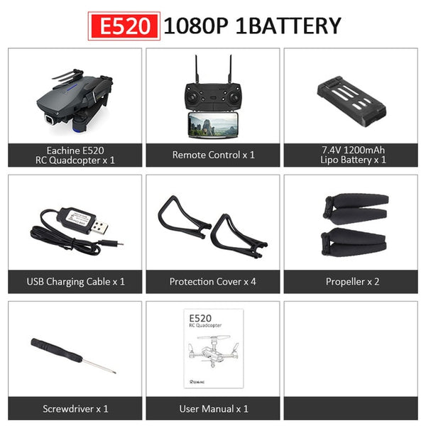 RC Drone With 4K/1080P HD Wide Angle Camera