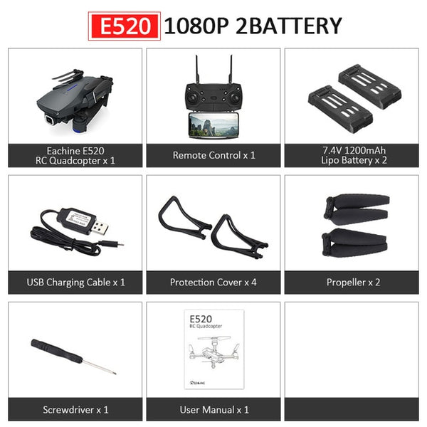 RC Drone With 4K/1080P HD Wide Angle Camera