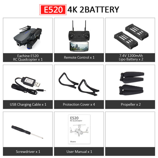 RC Drone With 4K/1080P HD Wide Angle Camera