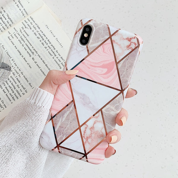 Geometric Marble Phone Cases