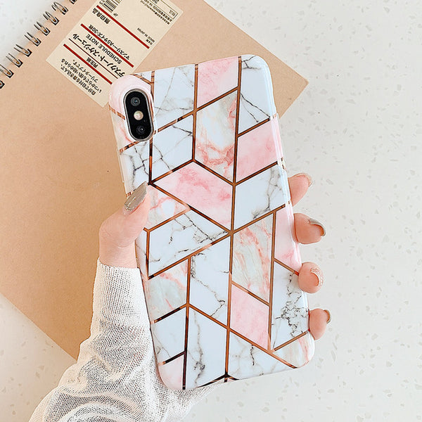 Geometric Marble Phone Cases