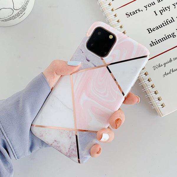 Geometric Marble Phone Cases