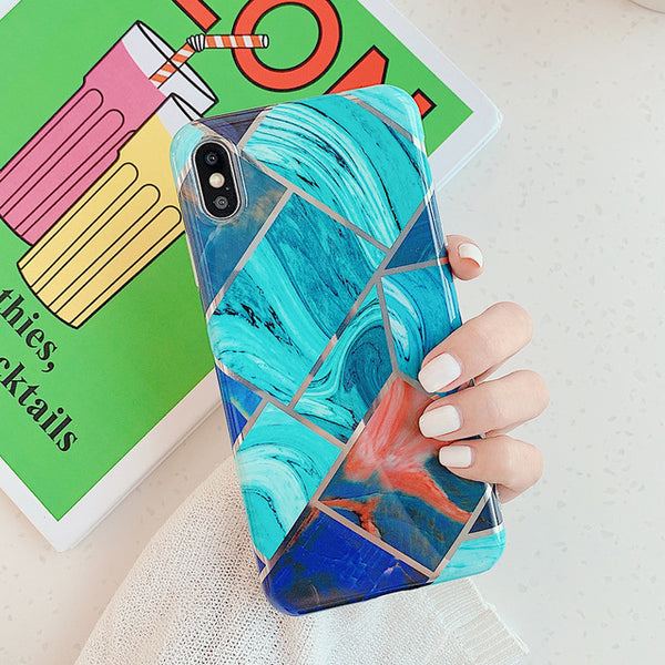 Geometric Marble Phone Cases