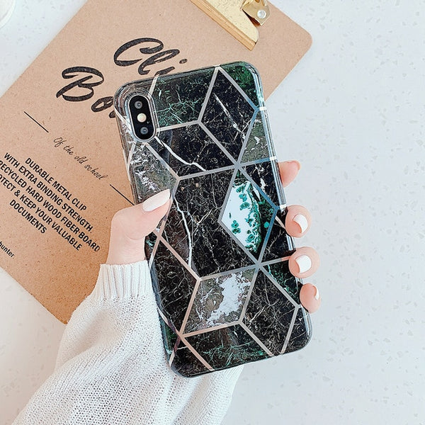 Geometric Marble Phone Cases