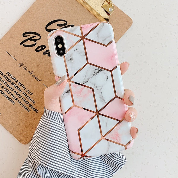 Geometric Marble Phone Cases