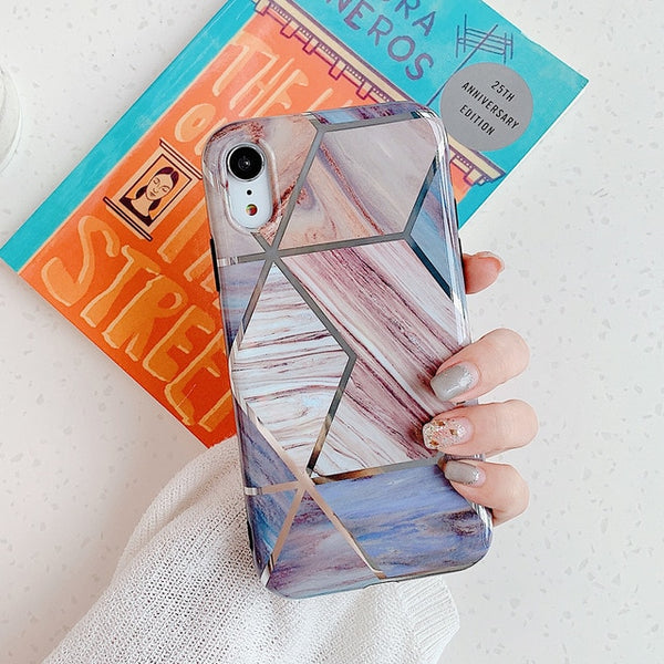 Geometric Marble Phone Cases