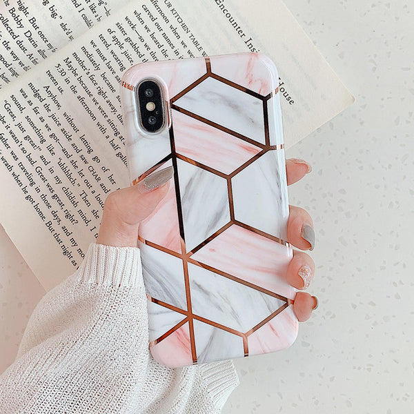 Geometric Marble Phone Cases