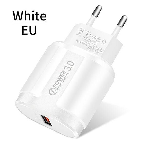 QC 3.0 USB US EU Charger