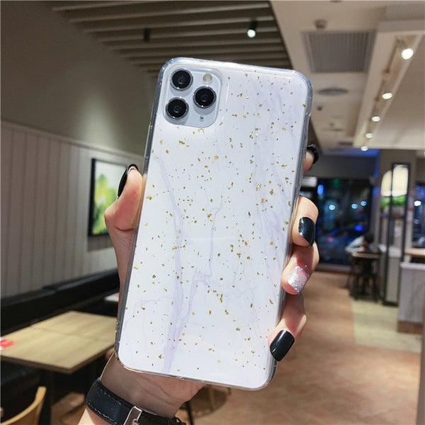 Lovebay Gold Foil Bling Marble For Phone