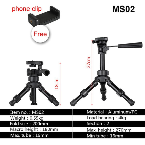 Small Lightweight tabletop camera Tripod