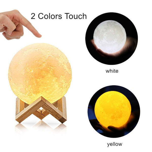3D Print Globe Moon Light