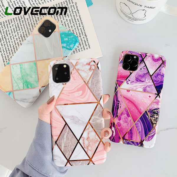 Geometric Marble Phone Cases