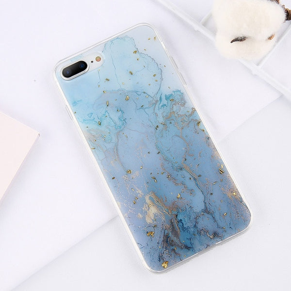 Lovebay Gold Foil Bling Marble For Phone