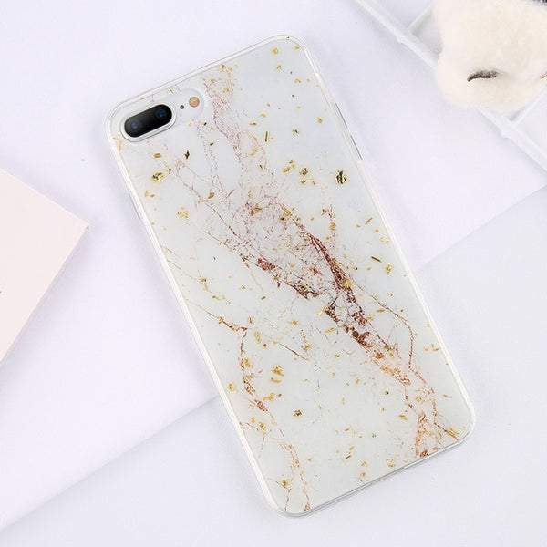 Lovebay Gold Foil Bling Marble For Phone