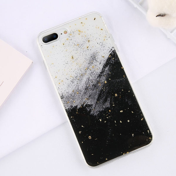 Lovebay Gold Foil Bling Marble For Phone