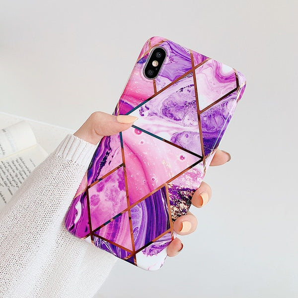 Geometric Marble Phone Cases