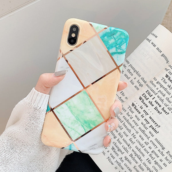 Geometric Marble Phone Cases