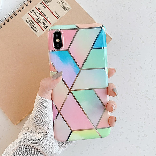 Geometric Marble Phone Cases