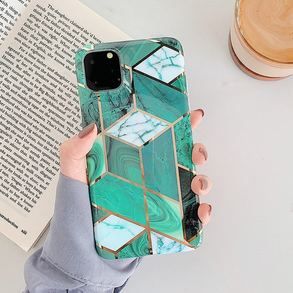 Geometric Marble Phone Cases
