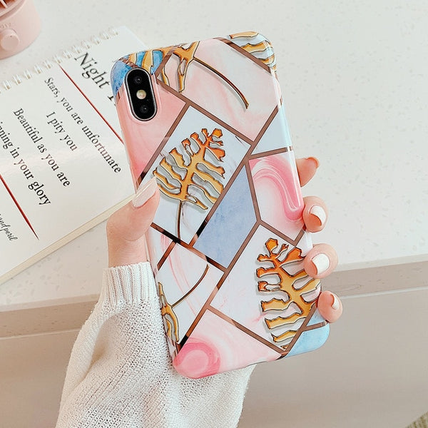 Geometric Marble Phone Cases