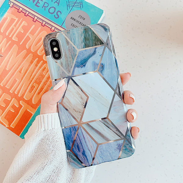 Geometric Marble Phone Cases