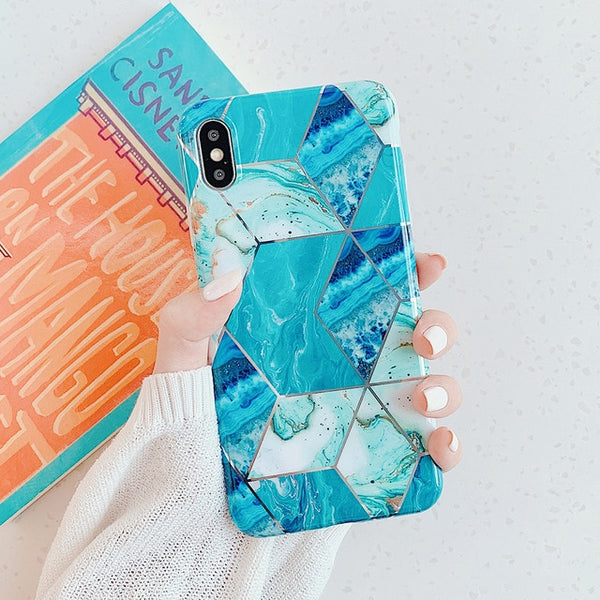 Geometric Marble Phone Cases