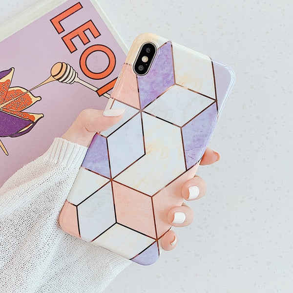 Geometric Marble Phone Cases