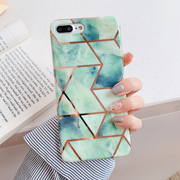 Geometric Marble Phone Cases