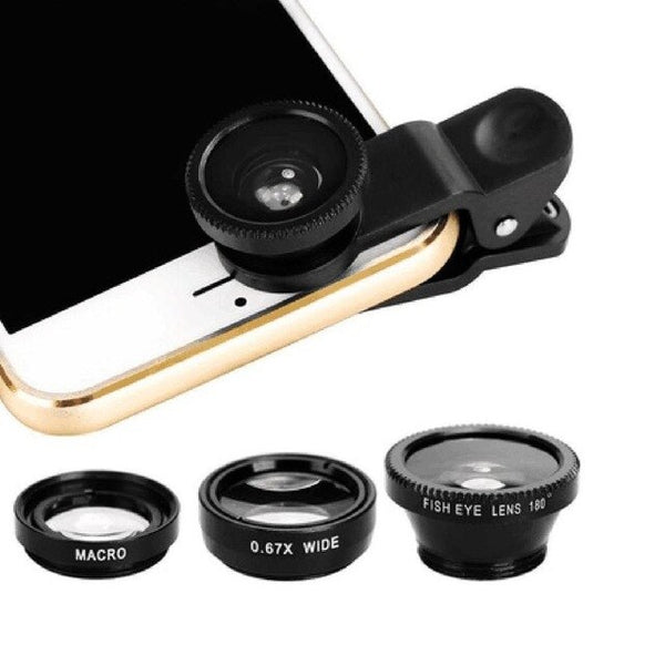 3-in-1 Wide Angle Mobile Phone Lenses