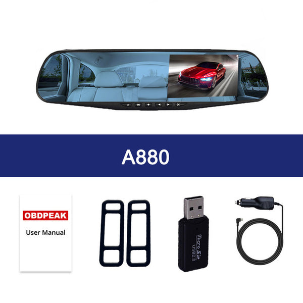 4.3 inch 1080P car rearview ash cam